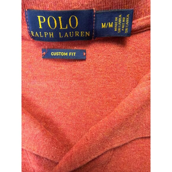 Polo Ralph Lauren Mens Custom Fit Red Short Sleeve Polo Shirt M - Picture 3 of 5